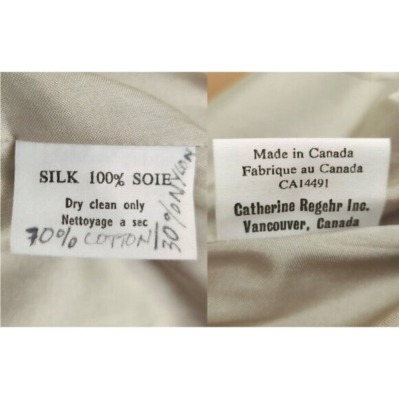 Vintage Catherine Regehr Silk Taffeta & Lace Gown S Green Dress Bow VTG - Picture 16 of 16